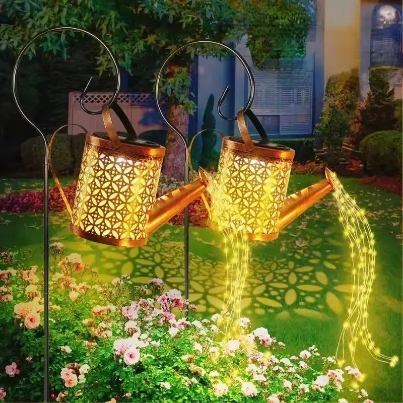 Regador Solar Art Deco com Luzes LED para Jardim