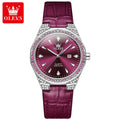 Relógio Feminino OLEVS Diamond Elegance com Pulseira de Couro